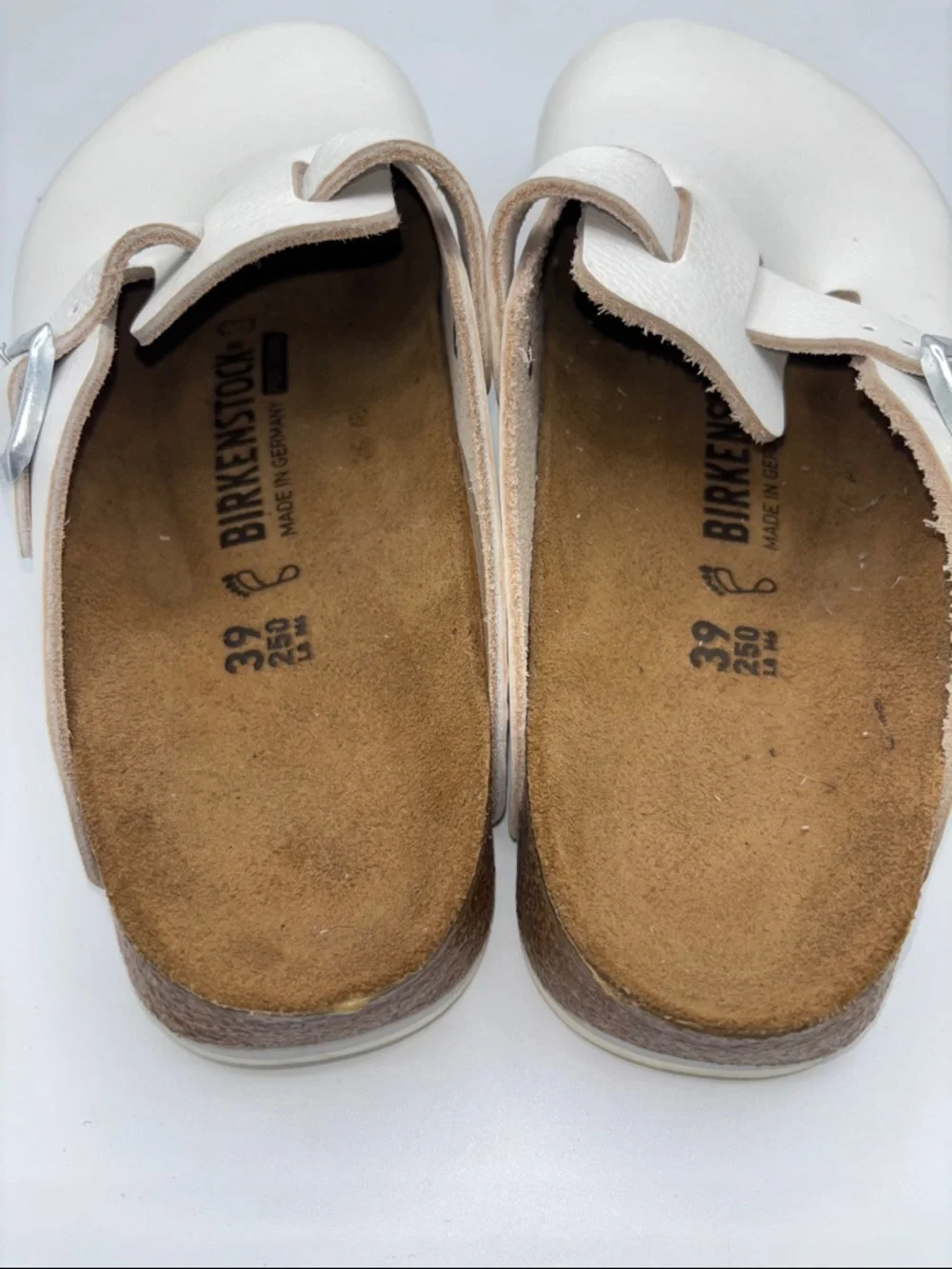 Birkenstock White Boston Clogs - Picture 3 of 14